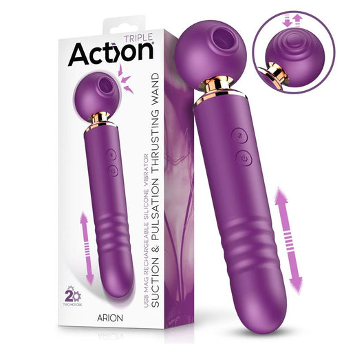 Action · Arion Masajeador con Succión, Thrusting y Pulsación