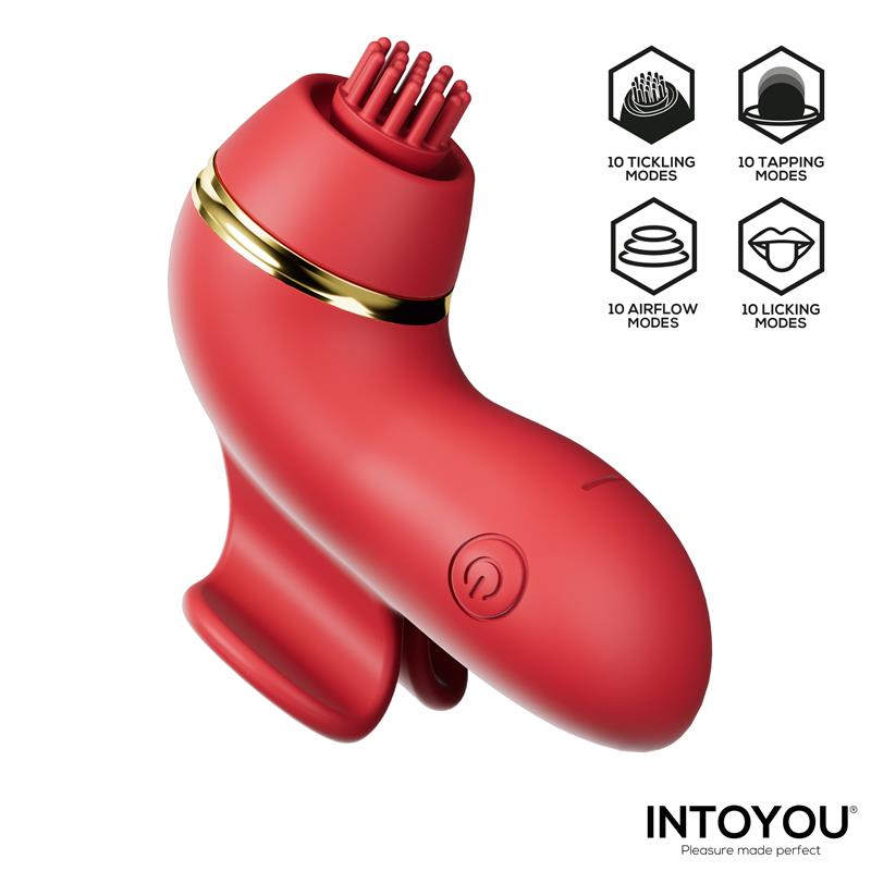 Beeny Estimulador con 4 Cabezales, Succión, Tapping, Tickling y Licking – imagen 4