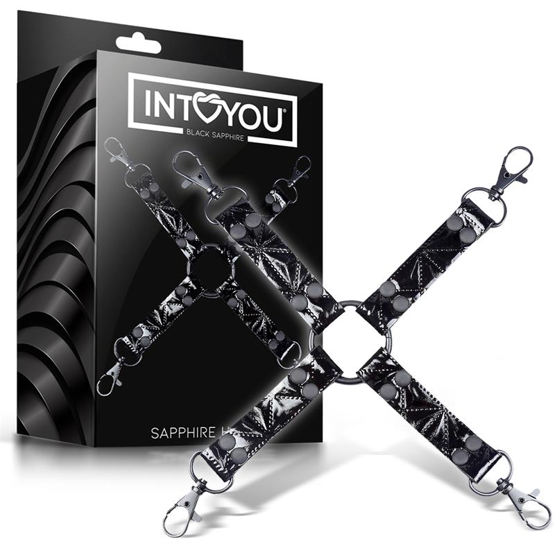 Black Sapphire Hog Tie de cuero vegano