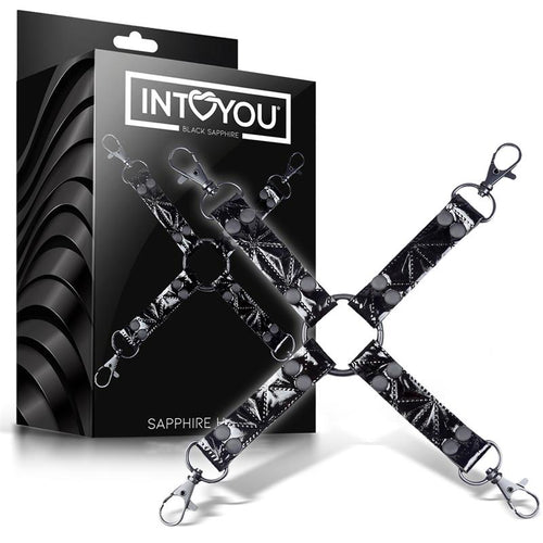 Black Sapphire Hog Tie de cuero vegano