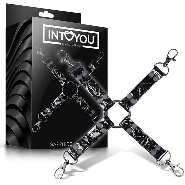 Black Sapphire Hog Tie de cuero vegano