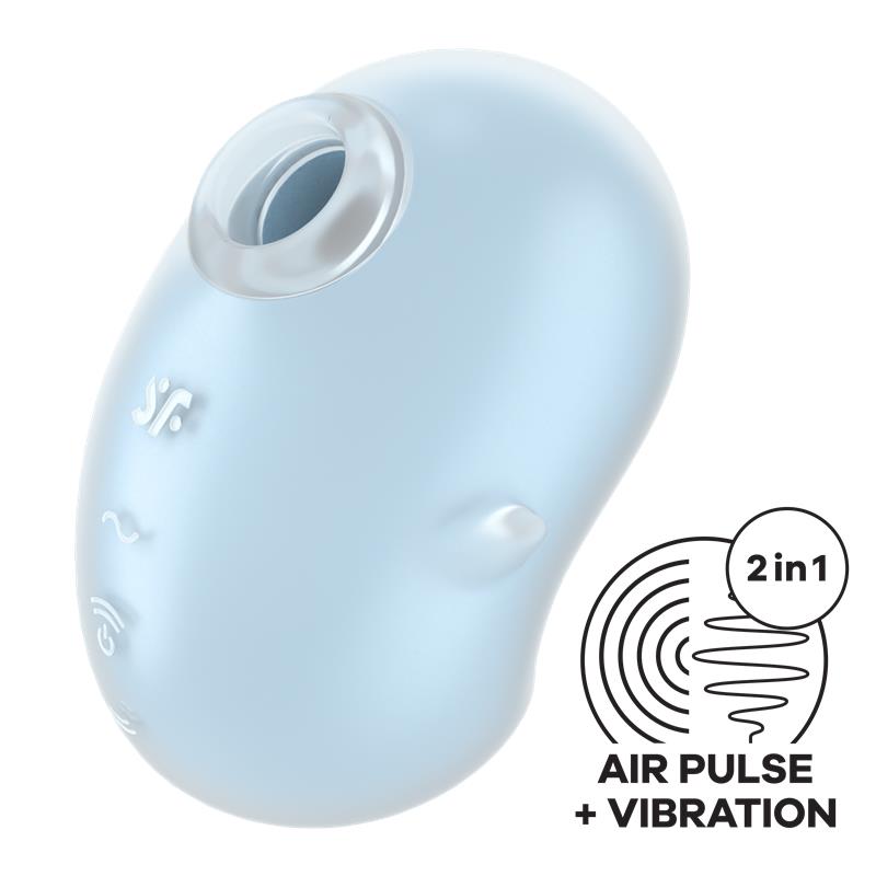 Satisfyer Cutie Ghost | Air Pulse + Vibración Azul