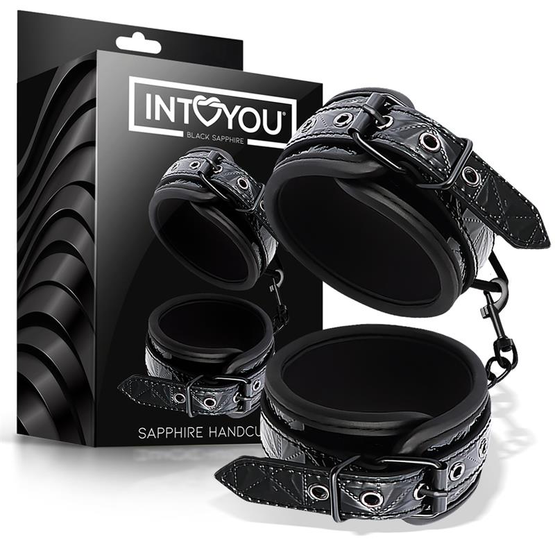 Esposas para Muñeca Ajustable Sapphire Cuero Vegano – imagen 1