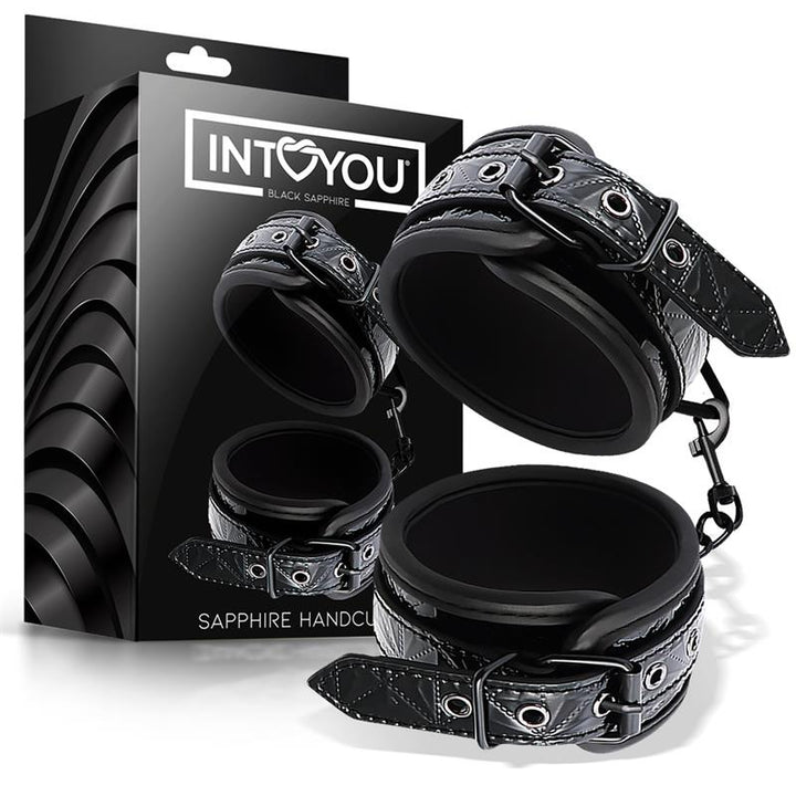 Esposas para Muñeca Ajustable Sapphire Cuero Vegano – imagen 1