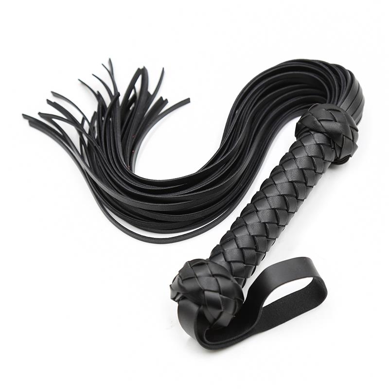 Flogger BDSM negro 50 cm