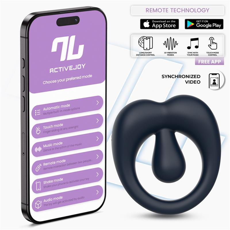 Intoyou · Kenny Anillo Vibrador con Estimulador de Clítoris y APP Azul Noche