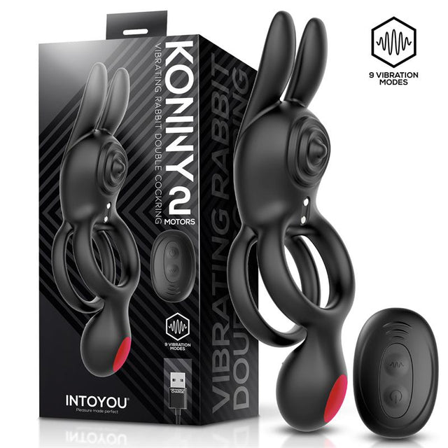 Intoyou · Konny Anillo Vibrador Doble con Conejito y Control Remoto