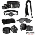 LateToBed set bondage negro de 7 piezas