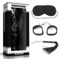 Lovetoy kit Bondage Deluxe negro con antifaz esposas y flogger