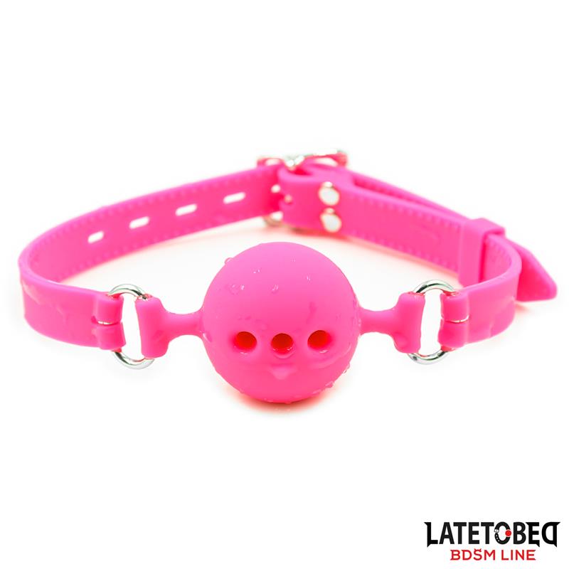 Mordaza transpirable BDSM bola de silicona 4,5 cm