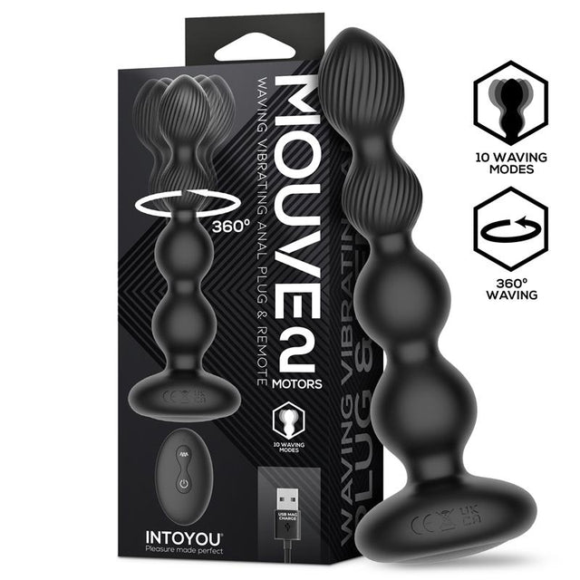 Intoyou · Mouve Plug Anal con Waving y Vibración con Control Remoto 2 Motores