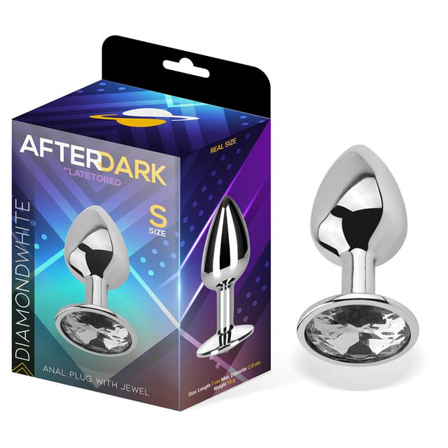 AfterDark plug anal con joya blanco talla S