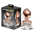 Plug Anal de Metal Oro Rosa con Rosa Blanca en la Base Talla M – imagen 1