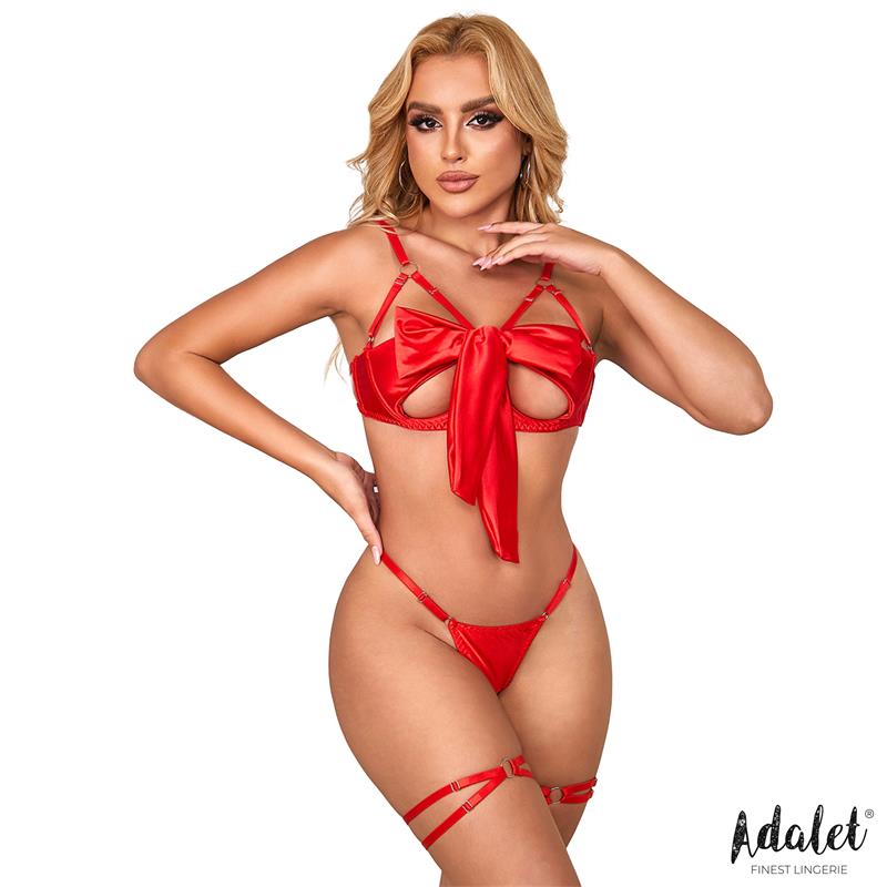 Riley Set Sujetador con Lazo, Tanga y Ligas – imagen 1