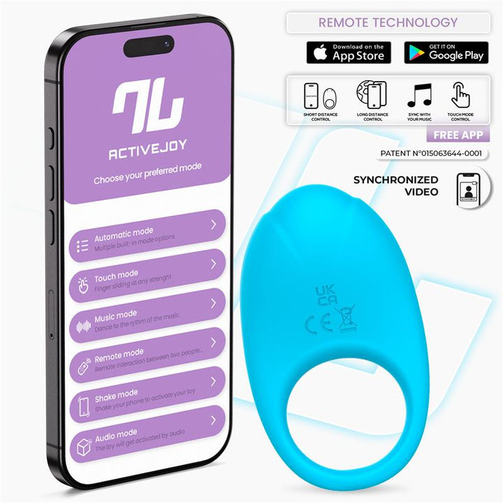 Intoyou · Ringo Anillo Vibrador con APP Unibody Azul