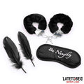 LateToBed BDSM | Set Antifaz, Esposas y Plumas
