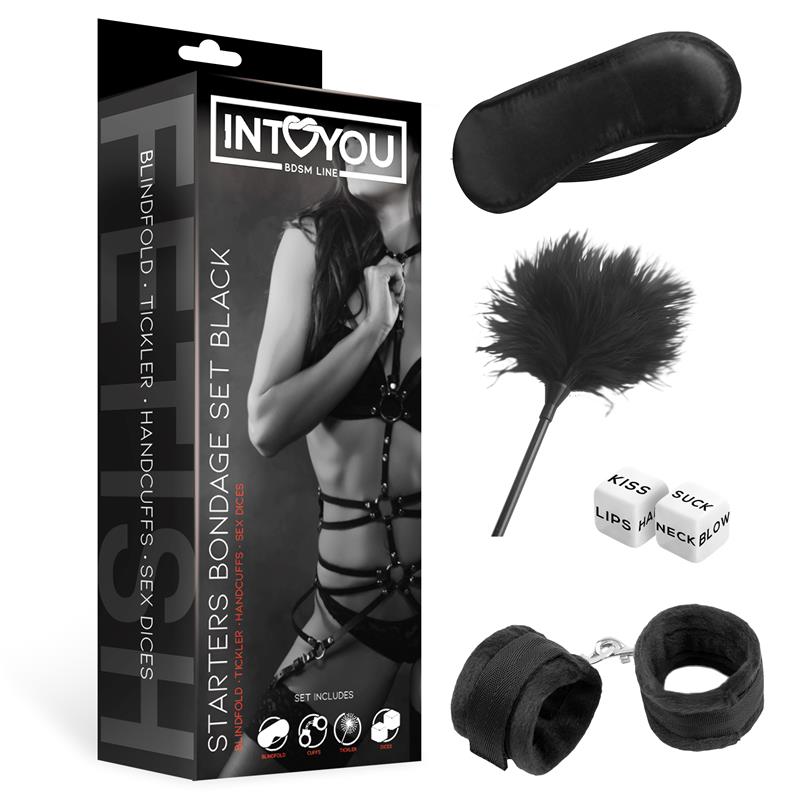 Set de Bondage para Principiantes Starters 4 Piezas Negro – imagen 1