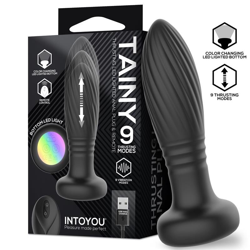 Intoyou · Tainy Plug Anal con Thrusting y Luces Led con Control Remoto