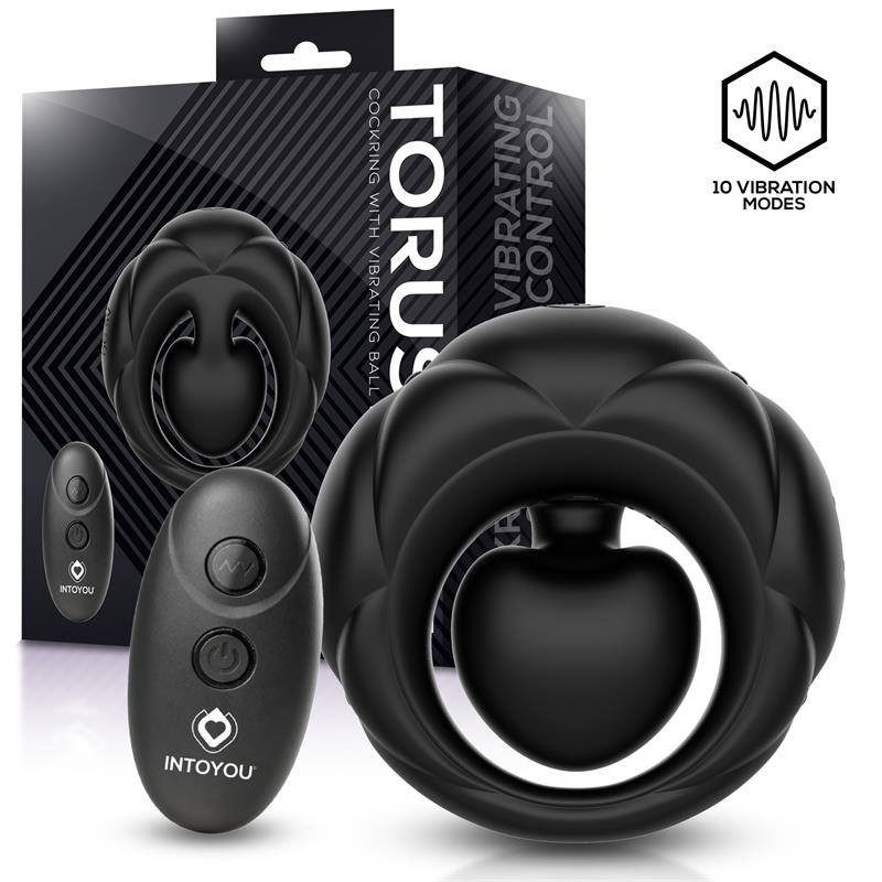 Intoyou · Torus Anillo Vibrador con Bola Clitoriana con Control Remoto USB
