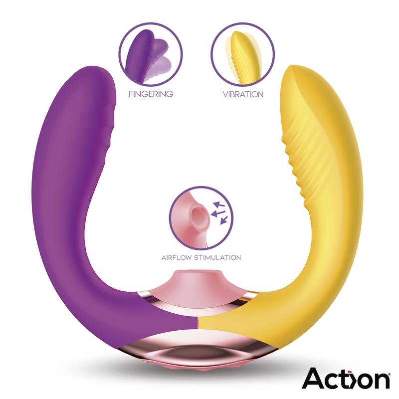 Two Lovers 3 in 1 Vibrador con Finger y Succión – imagen 2