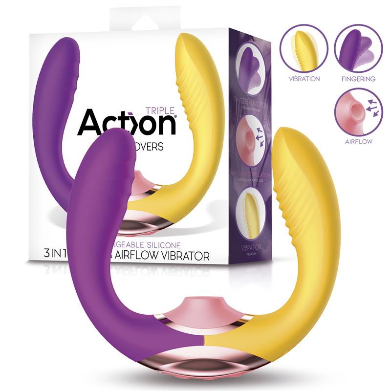 Two Lovers 3 in 1 Vibrador con Finger y Succión – imagen 1