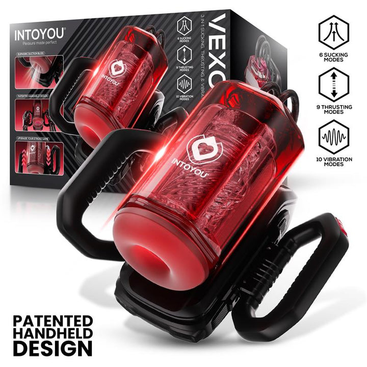 Intoyou · Vexor 3 in 1 Masturbador Masculino Succion, Empuje y Vibración USB-C