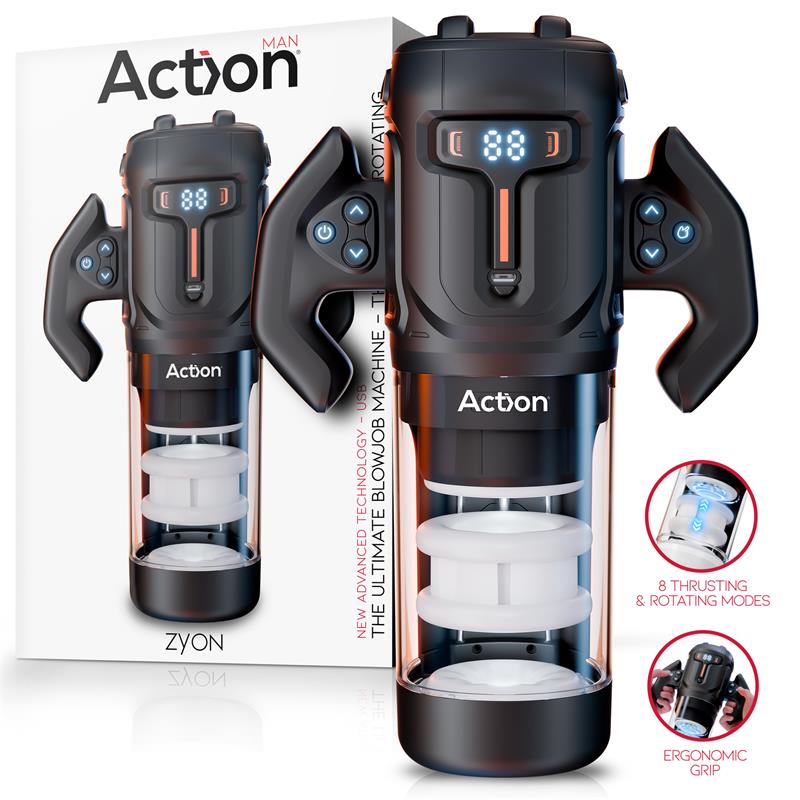 Action · Zyon Masturbador Automático Avanzado con Up and Down y Rotación